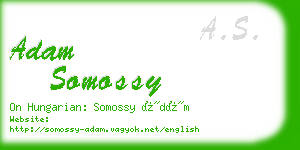 adam somossy business card